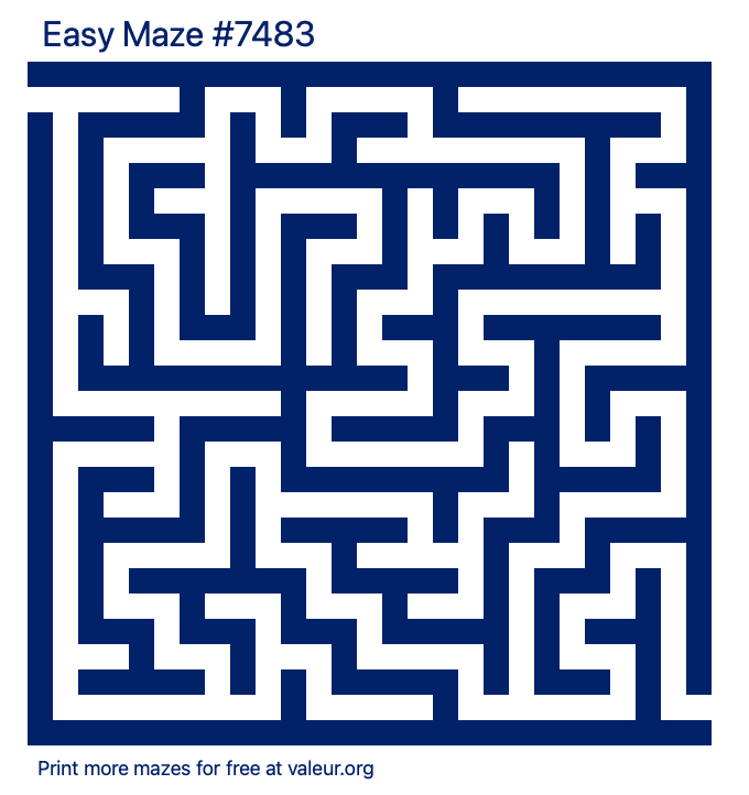 Free Printable Easy Maze number 7483