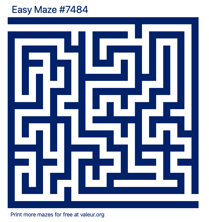 Free Printable Easy Maze number 7484