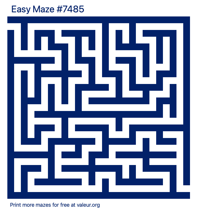 Free Printable Easy Maze number 7485