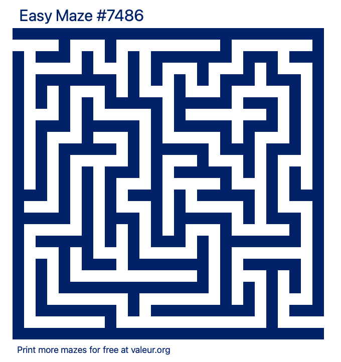 Free Printable Easy Maze number 7486