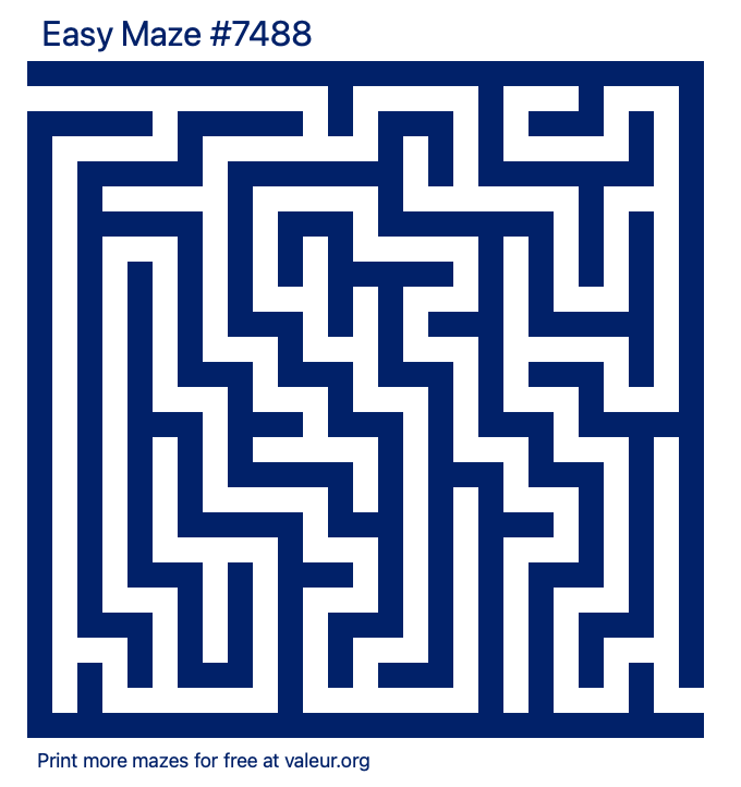 Free Printable Easy Maze number 7488