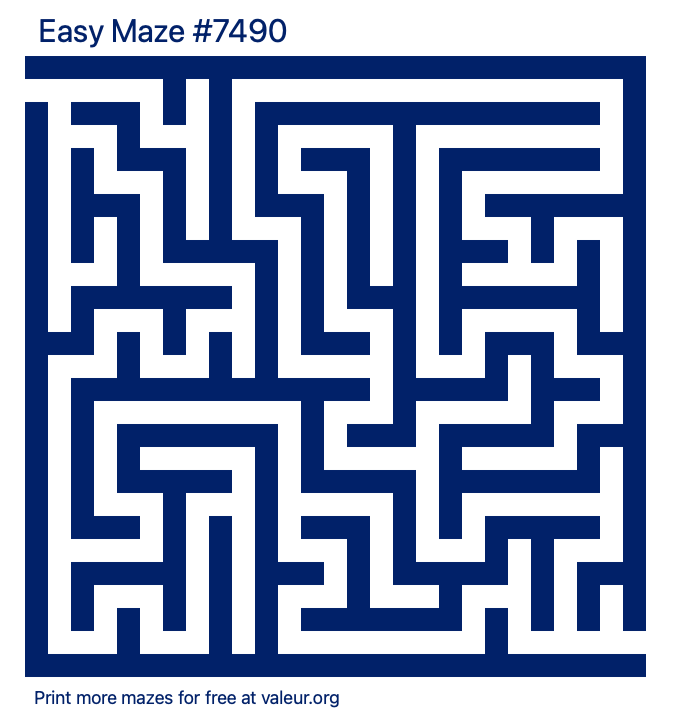 Free Printable Easy Maze number 7490