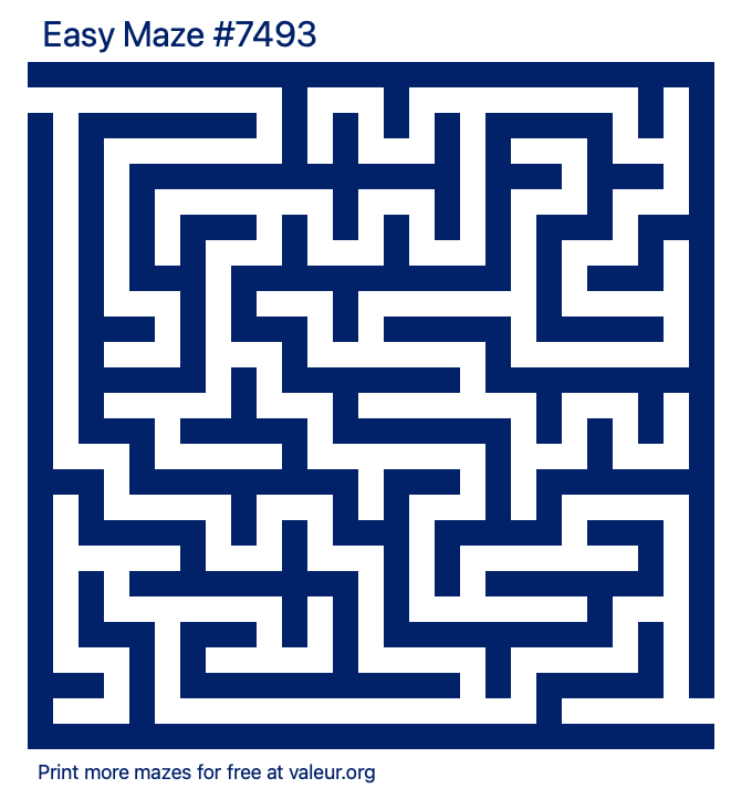 Free Printable Easy Maze number 7493