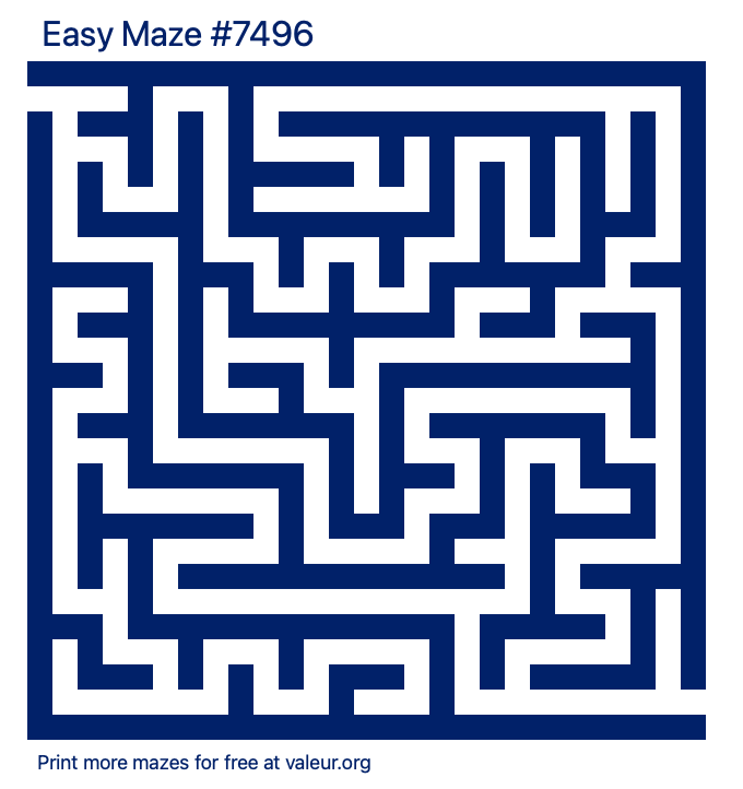 Free Printable Easy Maze number 7496