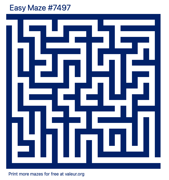 Free Printable Easy Maze number 7497