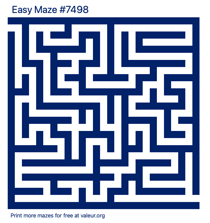 Free Printable Easy Maze number 7498