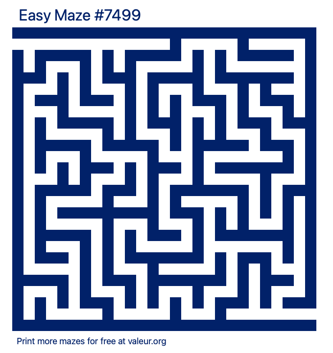 Free Printable Easy Maze number 7499