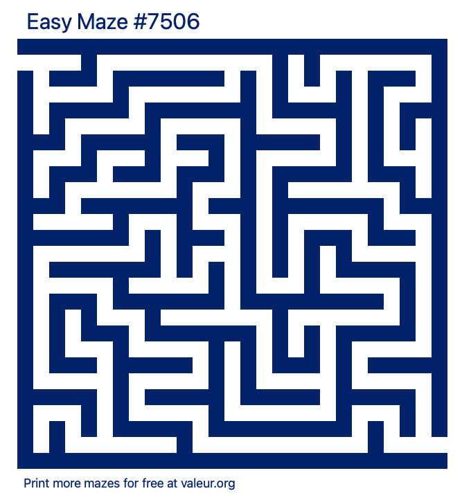 Free Printable Easy Maze number 7506