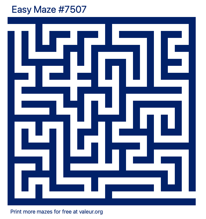 Free Printable Easy Maze number 7507