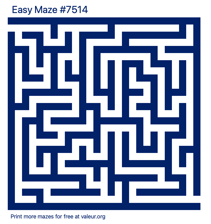 Free Printable Easy Maze number 7514