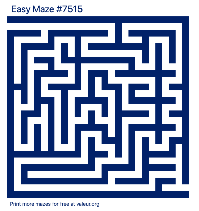 Free Printable Easy Maze number 7515