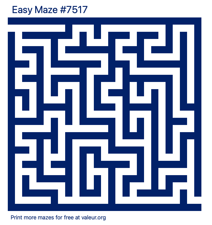 Free Printable Easy Maze number 7517