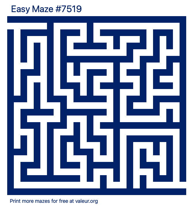 Free Printable Easy Maze number 7519