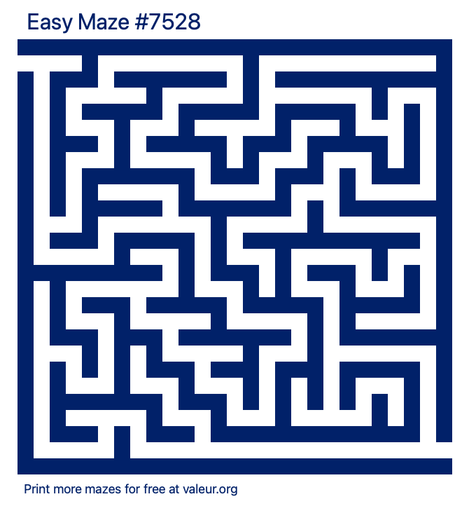 Free Printable Easy Maze number 7528