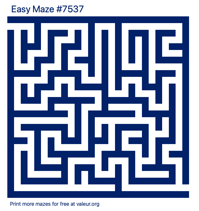 Free Printable Easy Maze number 7537