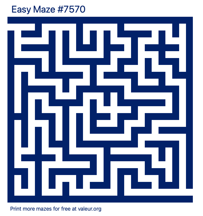 Free Printable Easy Maze number 7570