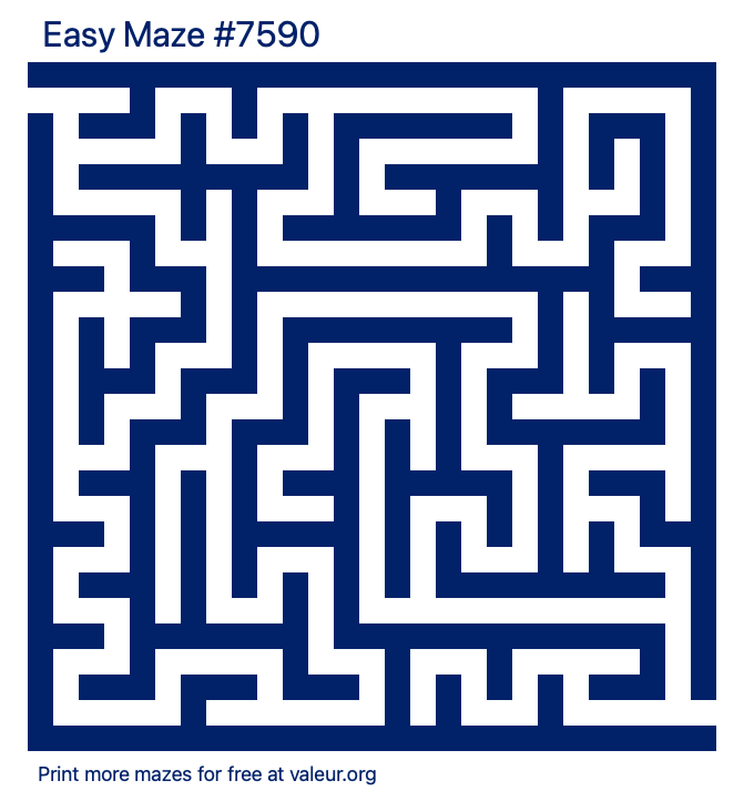 Free Printable Easy Maze number 7590