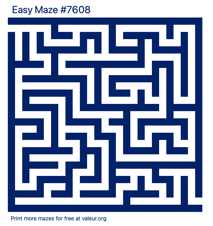 Free Printable Easy Maze number 7608