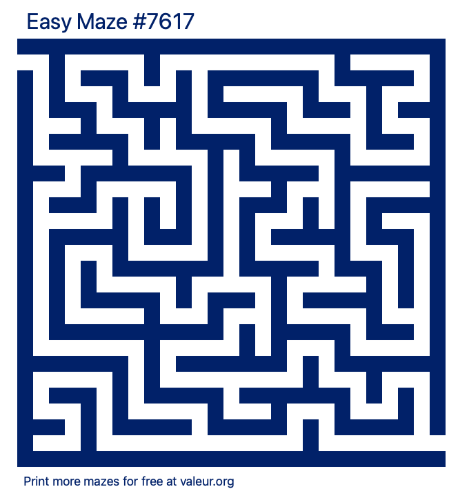 Free Printable Easy Maze number 7617