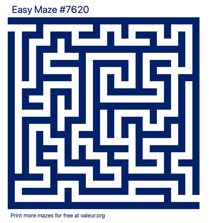 Free Printable Easy Maze number 7620