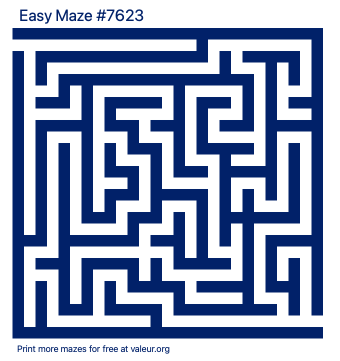 Free Printable Easy Maze number 7623