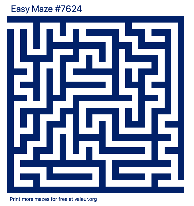 Free Printable Easy Maze number 7624