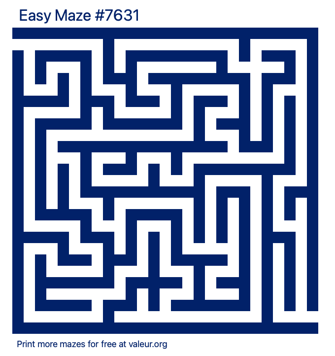 Free Printable Easy Maze number 7631