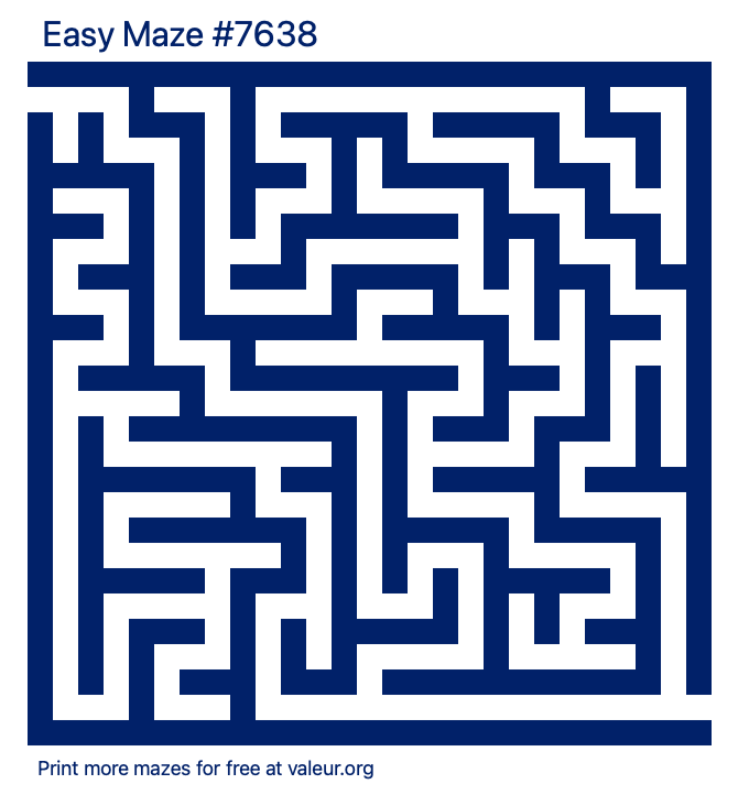 Free Printable Easy Maze number 7638