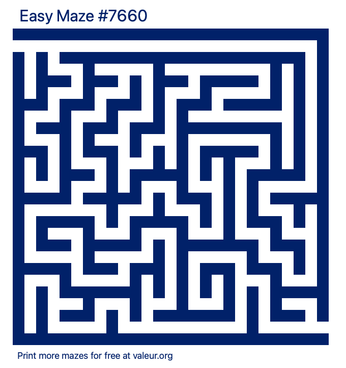 Free Printable Easy Maze number 7660