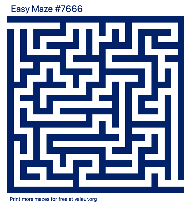 Free Printable Easy Maze number 7666