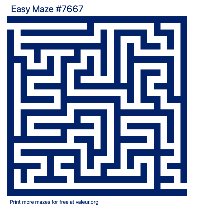 Free Printable Easy Maze number 7667