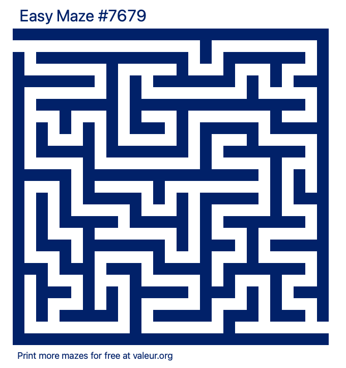 Free Printable Easy Maze number 7679