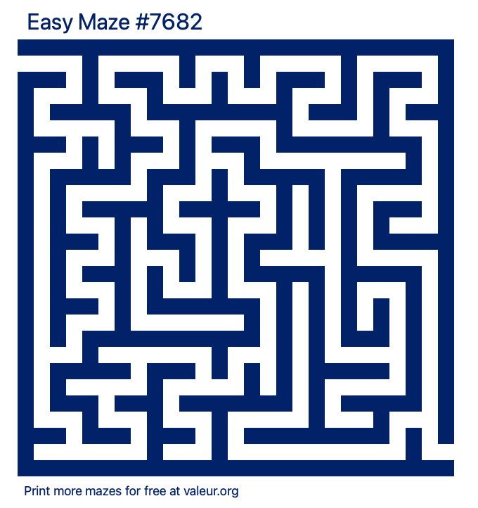 Free Printable Easy Maze number 7682