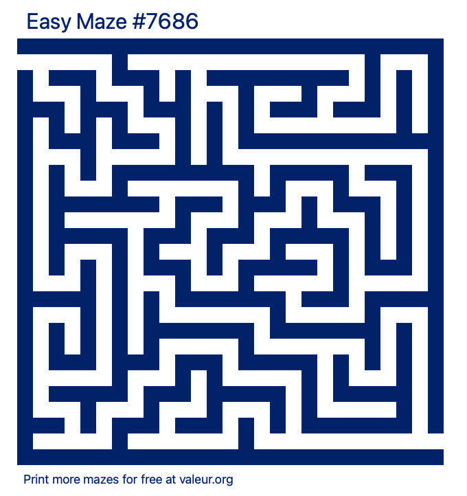 Free Printable Easy Maze number 7686