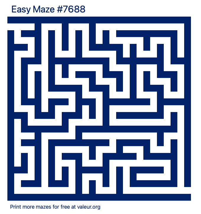 Free Printable Easy Maze number 7688