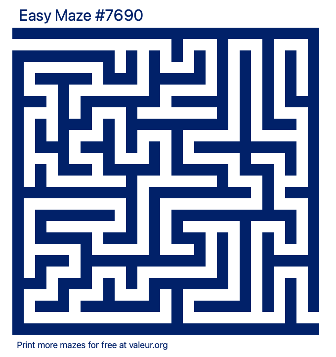 Free Printable Easy Maze number 7690