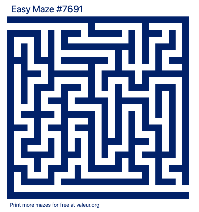 Free Printable Easy Maze number 7691