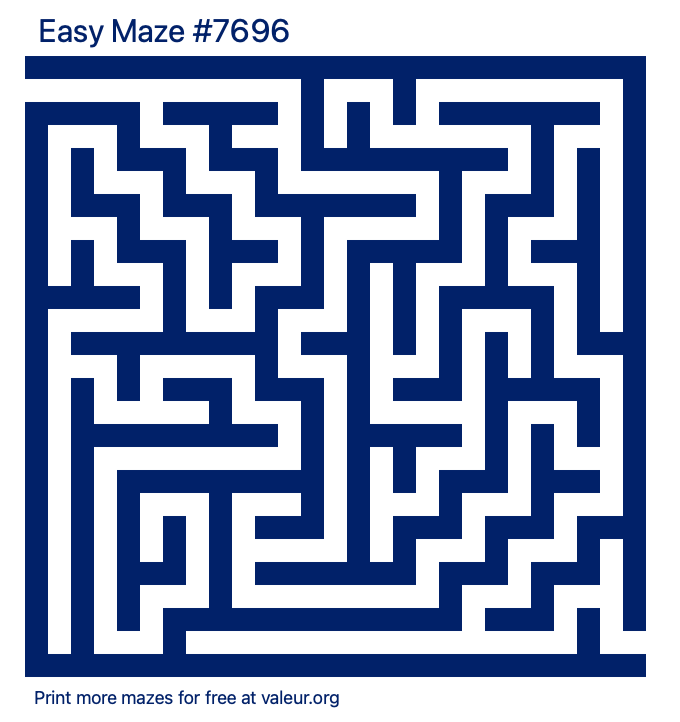 Free Printable Easy Maze number 7696