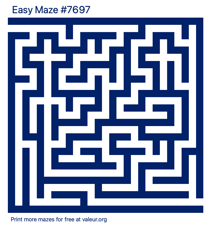 Free Printable Easy Maze number 7697