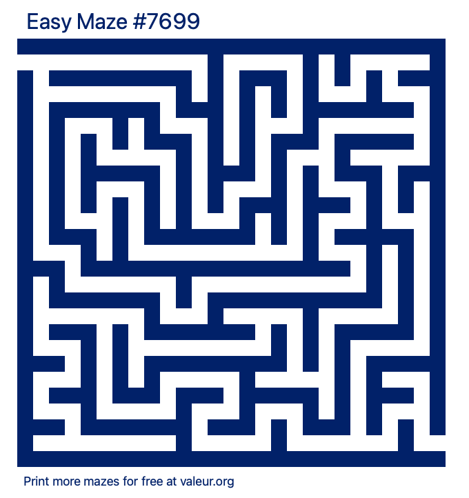 Free Printable Easy Maze number 7699