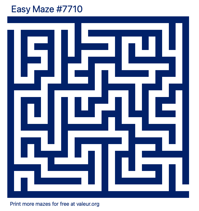 Free Printable Easy Maze number 7710