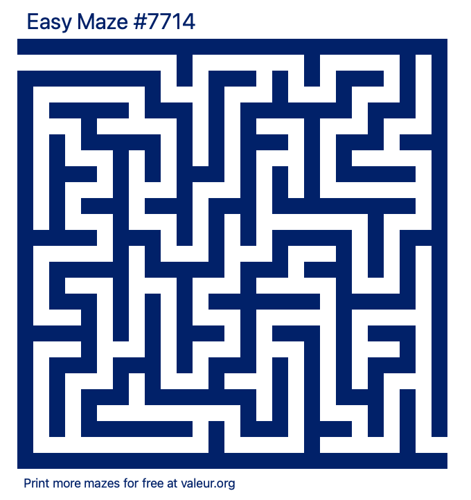 Free Printable Easy Maze number 7714