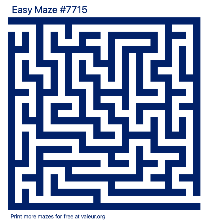 Free Printable Easy Maze number 7715