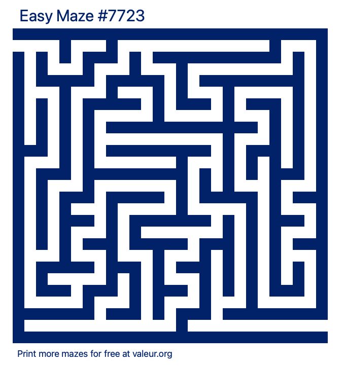 Free Printable Easy Maze number 7723