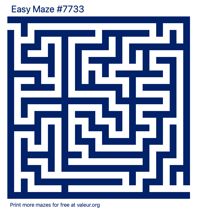 Free Printable Easy Maze number 7733