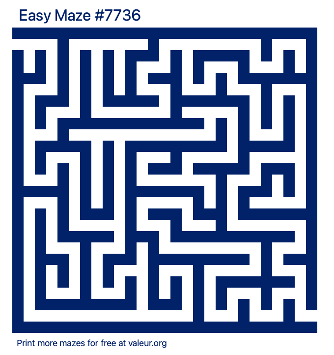 Free Printable Easy Maze number 7736