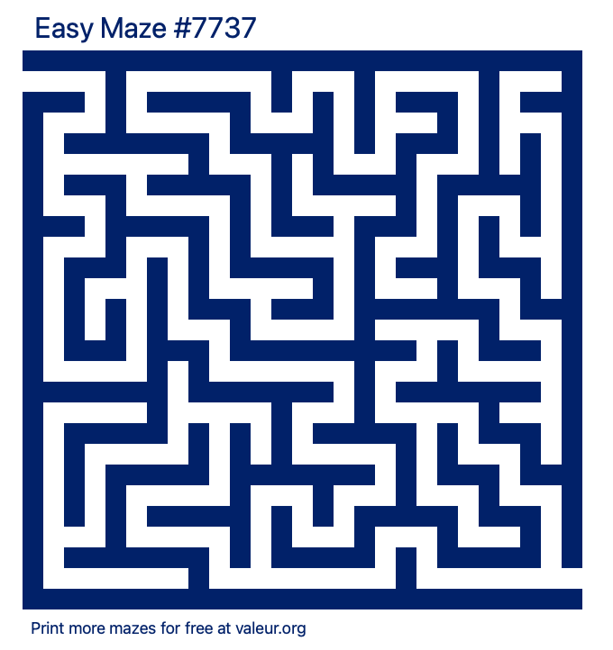 Free Printable Easy Maze number 7737