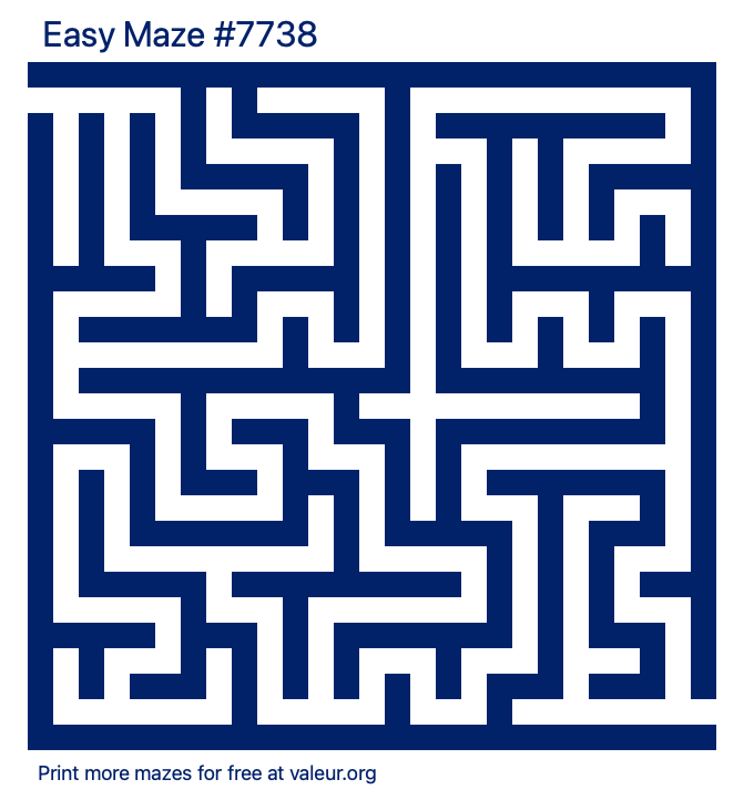 Free Printable Easy Maze number 7738