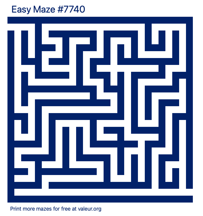 Free Printable Easy Maze number 7740