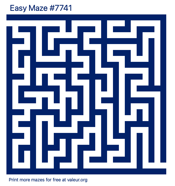 Free Printable Easy Maze number 7741